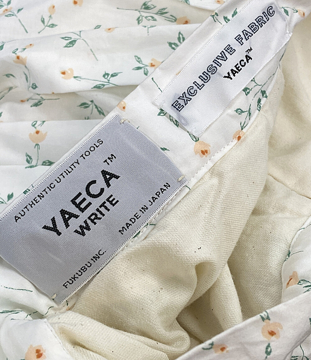 YAECA TUCK SKIRT フラワーパターンボリュームスカート 花柄 レディース SIZE S ヤエカ