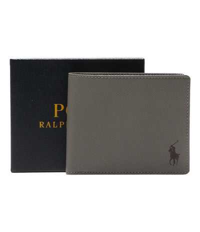 美品 POLO RALPH LAUREN 二つ折り財布 サフィアーノ レザー ビルフォールド コイン ウェレット メンズ ポロ・ラルフローレン
