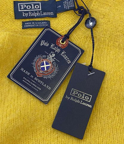 美品 POLO RALPH LAUREN ニット SCOTLAND製 シャギードッグ イエロー メンズ SIZE L ポロ・ラルフローレン