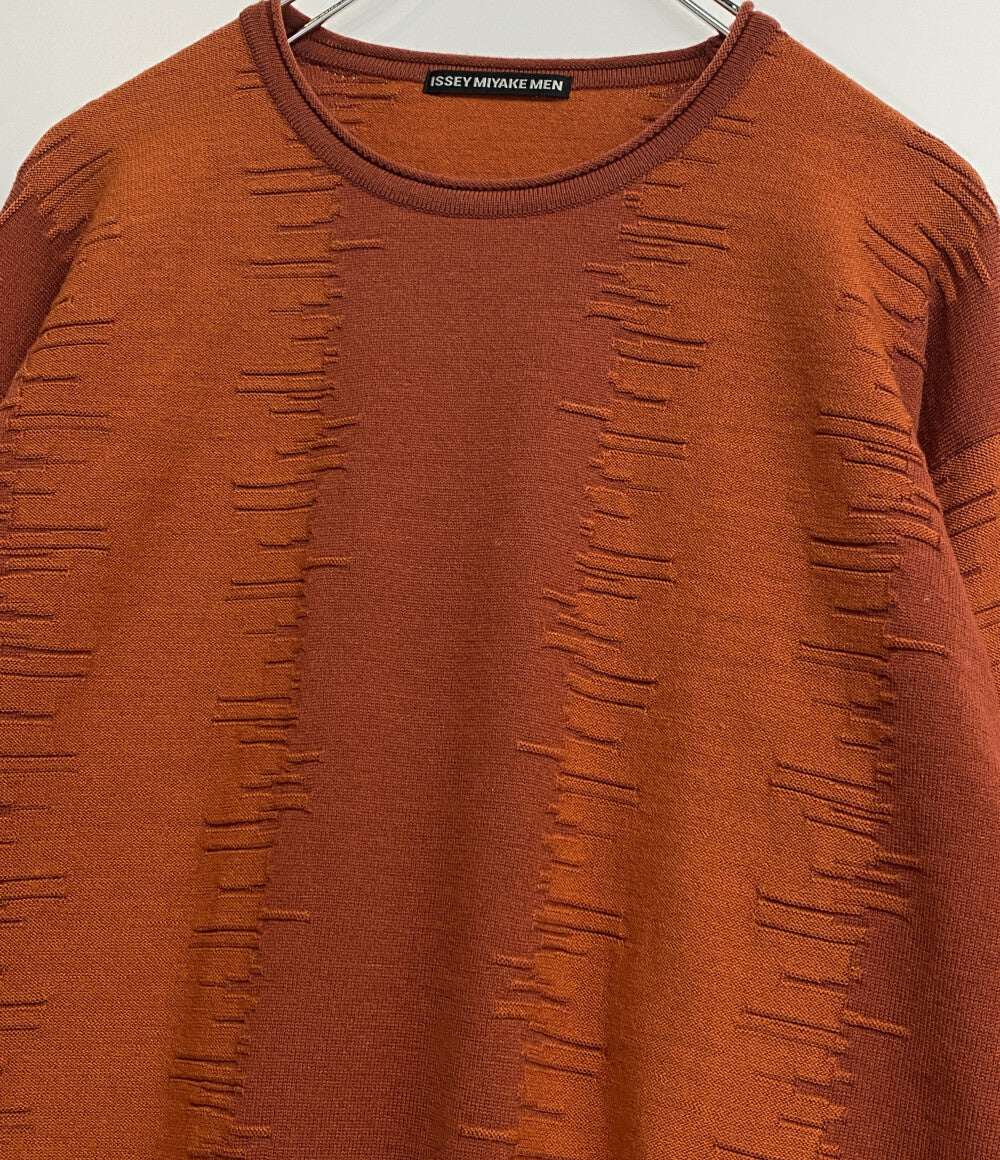 ISSEY MIYAKE MEN ニット 19SS オレンジ カットオフ ME93KN174 メンズ SIZE 3 イッセイミヤケ メン