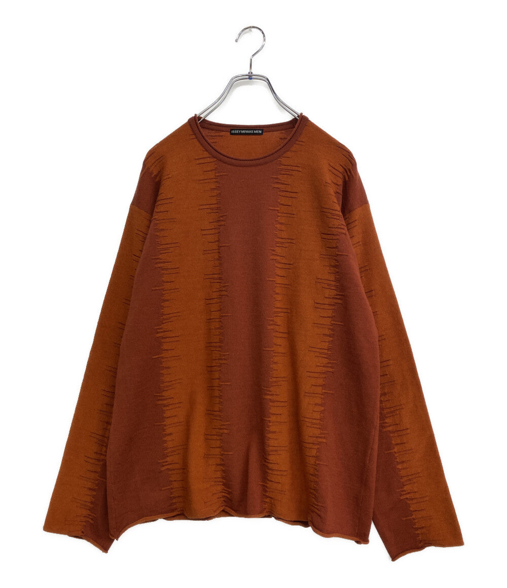 ISSEY MIYAKE MEN ニット 19SS オレンジ カットオフ ME93KN174 メンズ SIZE 3 イッセイミヤケ メン