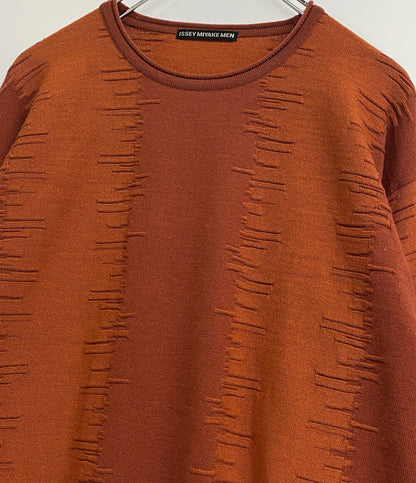 ISSEY MIYAKE MEN ニット 19SS オレンジ カットオフ ME93KN174 メンズ SIZE 3 イッセイミヤケ メン