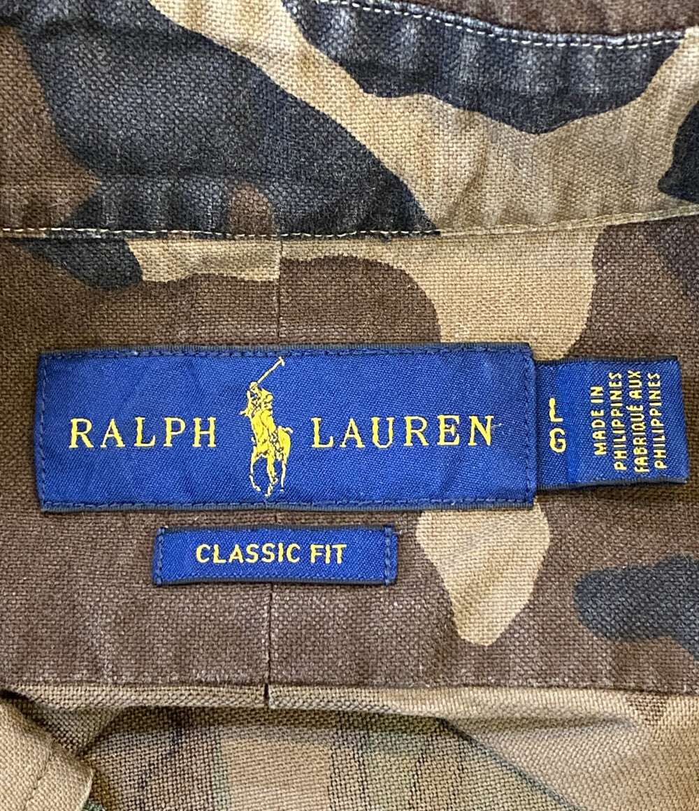 POLO RALPH LAUREN 長袖シャツ CLASSIC FIT ボタンダウン WOODLAND CAMO メンズ SIZE L ポロ・ラルフローレン
