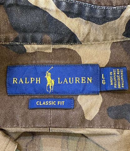 POLO RALPH LAUREN 長袖シャツ CLASSIC FIT ボタンダウン WOODLAND CAMO メンズ SIZE L ポロ・ラルフローレン