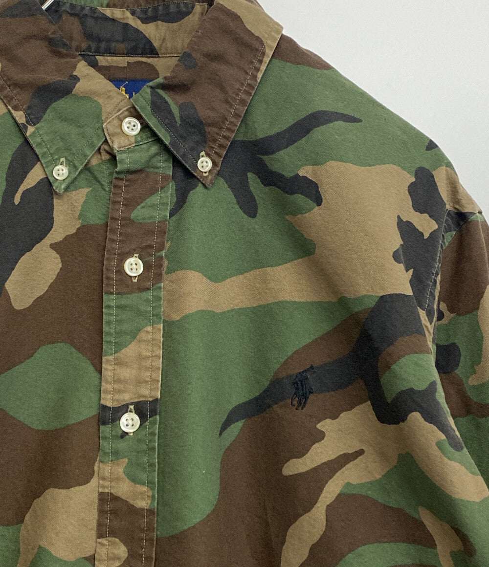 POLO RALPH LAUREN 長袖シャツ CLASSIC FIT ボタンダウン WOODLAND CAMO メンズ SIZE L ポロ・ラルフローレン