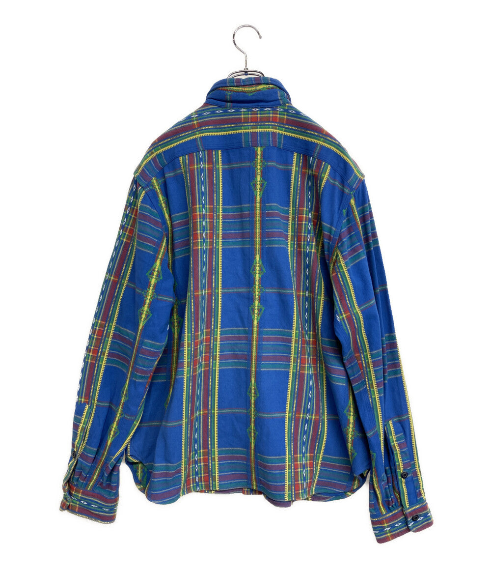 POLO RALPH LAUREN 長袖シャツ RLX チンスト マチ ヘビーネル メンズ SIZE L ポロ・ラルフローレン