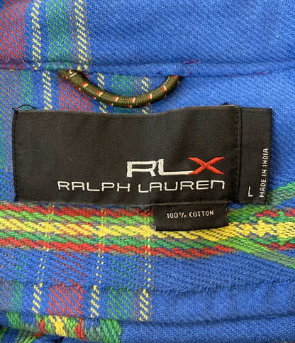 POLO RALPH LAUREN 長袖シャツ RLX チンスト マチ ヘビーネル メンズ SIZE L ポロ・ラルフローレン