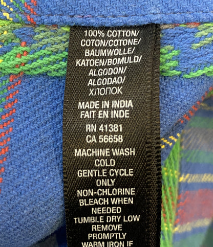 POLO RALPH LAUREN 長袖シャツ RLX チンスト マチ ヘビーネル メンズ SIZE L ポロ・ラルフローレン