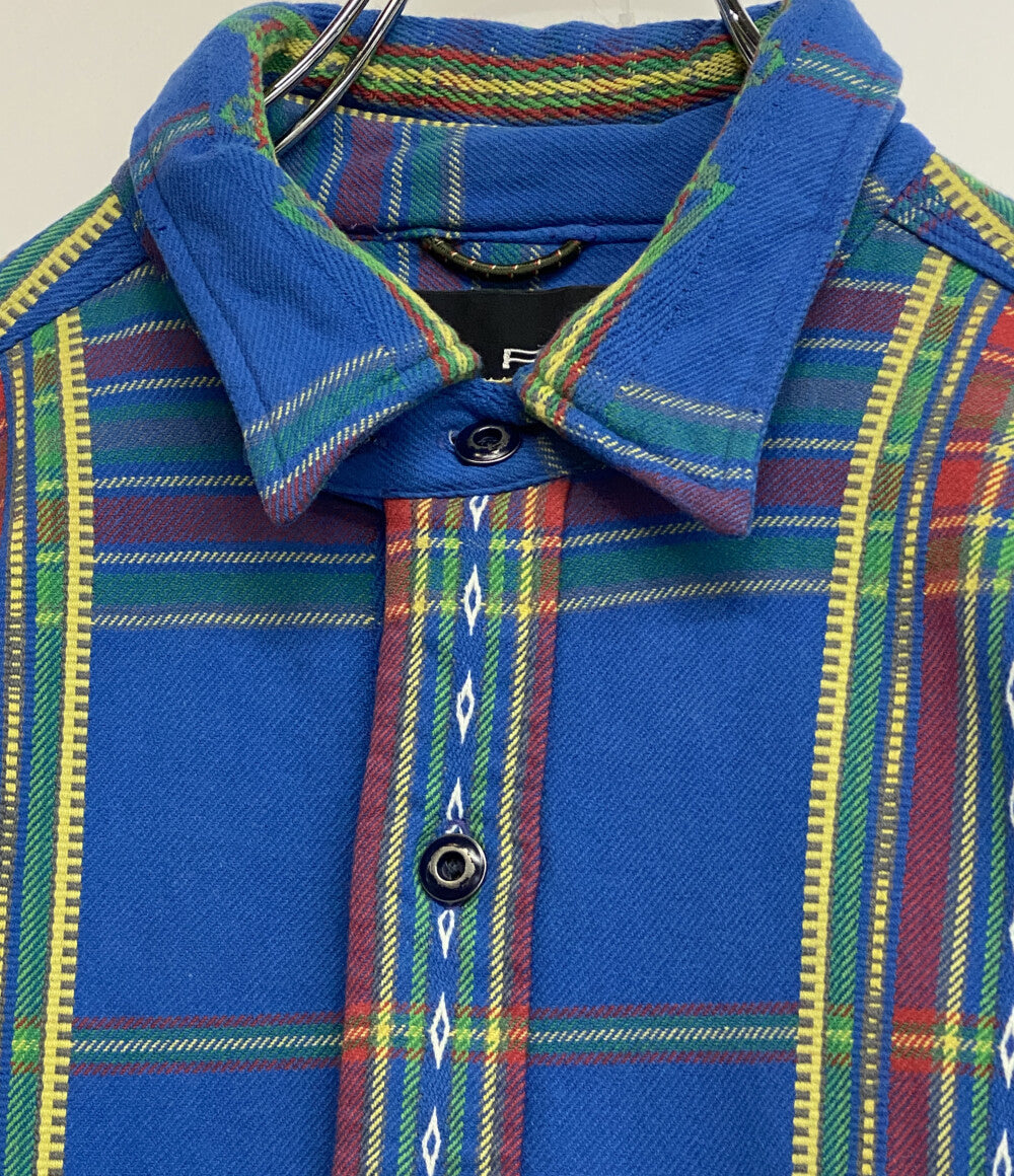 POLO RALPH LAUREN 長袖シャツ RLX チンスト マチ ヘビーネル メンズ SIZE L ポロ・ラルフローレン