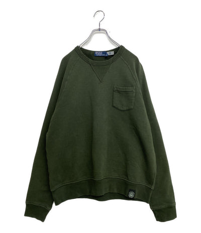 POLO RALPH LAUREN ガーメントダイド フリース スウェットシャツ OLV メンズ SIZE L ポロ・ラルフローレン