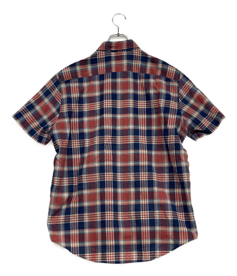 POLO COUNTRY ポロカントリー 半袖シャツ CLASSIC FIT INDIGO PLAID WORK チェック メンズ SIZE L