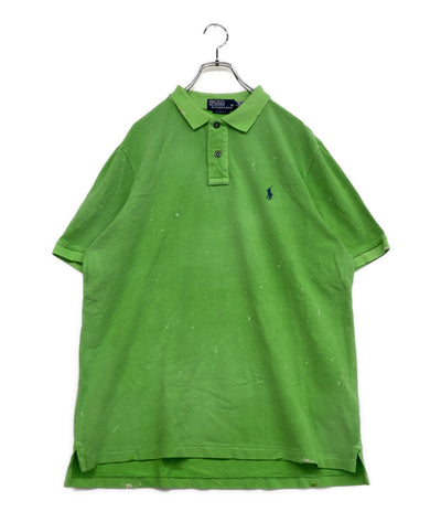 美品 POLO RALPH LAUREN ポロシャツ CLASSIC FIT MENDED MESH POLO GREEN メンズ SIZE L ポロ・ラルフローレン