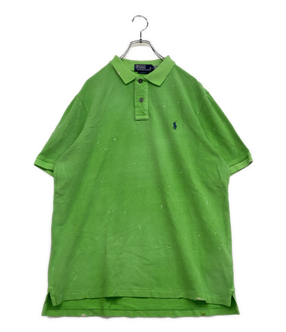 美品 POLO RALPH LAUREN ポロシャツ CLASSIC FIT MENDED MESH POLO GREEN メンズ SIZE L ポロ・ラルフローレン