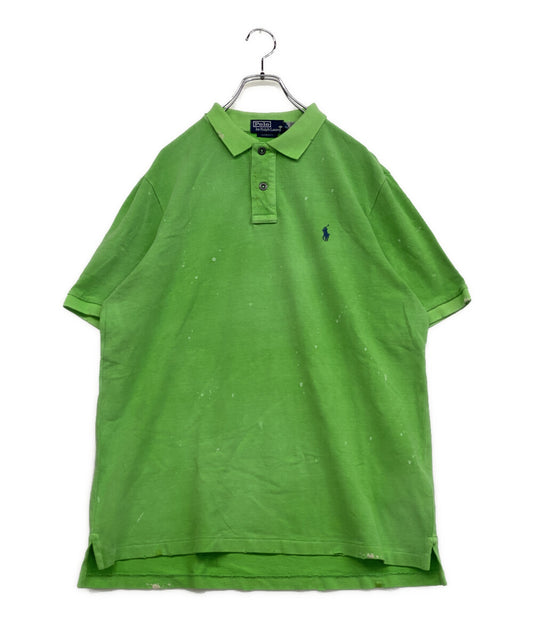 美品 POLO RALPH LAUREN ポロシャツ CLASSIC FIT MENDED MESH POLO GREEN メンズ SIZE L ポロ・ラルフローレン