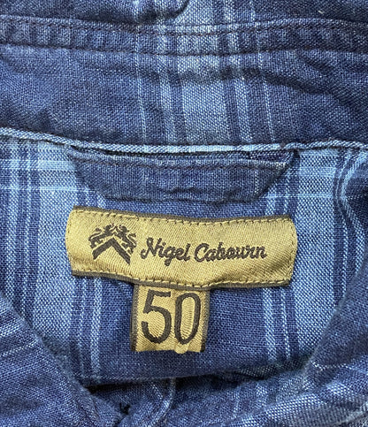 NIGEL CABOURN 長袖シャツ ワークシャツ INDIGO メンズ SIZE 50 ナイジェルケーボン