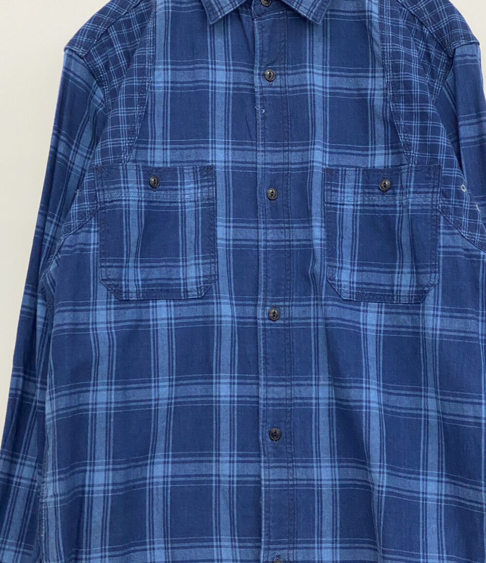NIGEL CABOURN 長袖シャツ ワークシャツ INDIGO メンズ SIZE 50 ナイジェルケーボン