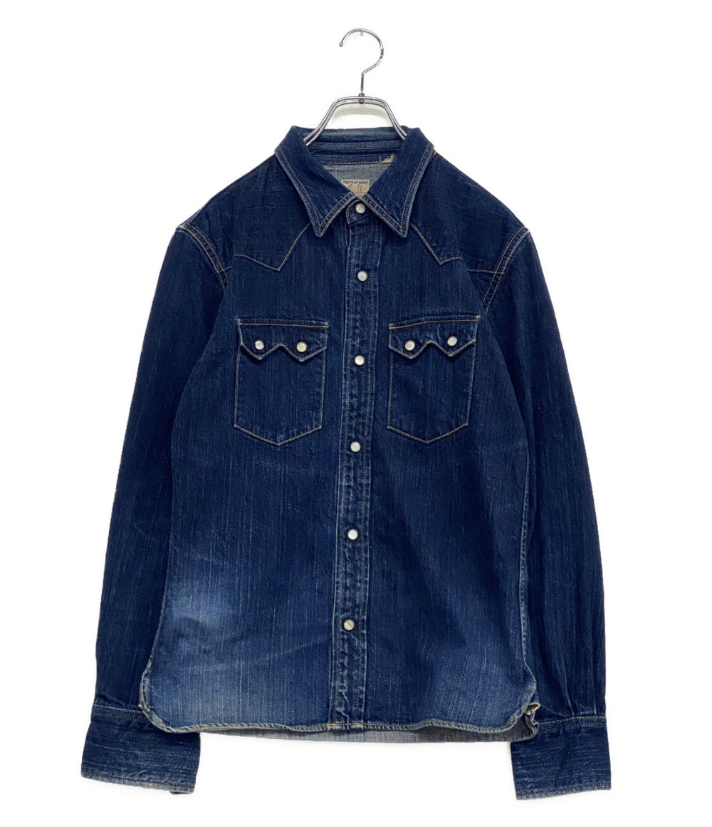 THE FLAT HEAD 長袖シャツ 7002W デニム ウエスタン メンズ SIZE 40 ザフラットヘッド