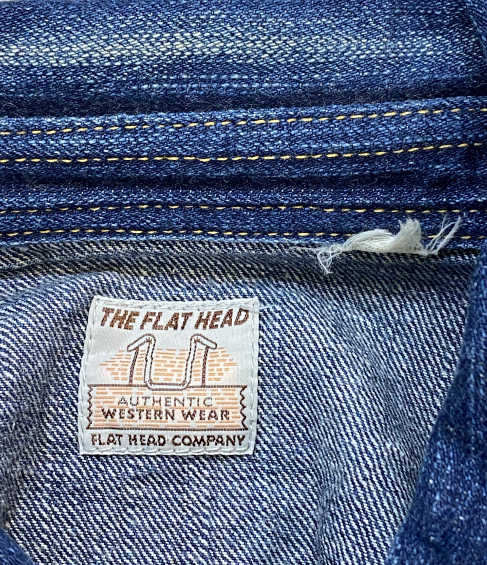 THE FLAT HEAD 長袖シャツ 7002W デニム ウエスタン メンズ SIZE 40 ザフラットヘッド