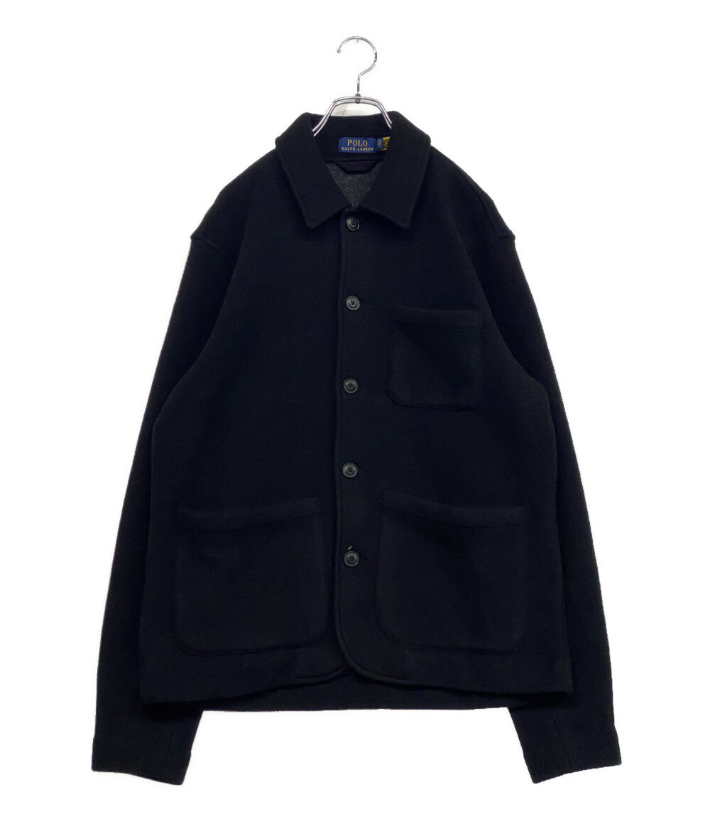 美品 POLO RALPH LAUREN ブラッシュド ウール カバーオール ブラック メンズ SIZE M ポロ・ラルフローレン