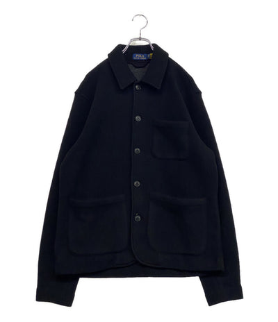 美品 POLO RALPH LAUREN ブラッシュド ウール カバーオール ブラック メンズ SIZE M ポロ・ラルフローレン