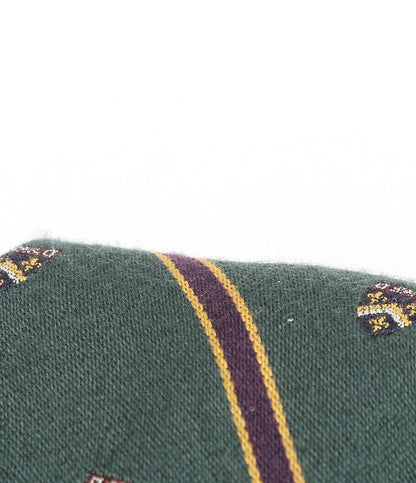 POLO RALPH LAUREN ネクタイ ストライプド ウールシルク クラブ グリーン メンズ ポロ・ラルフローレン