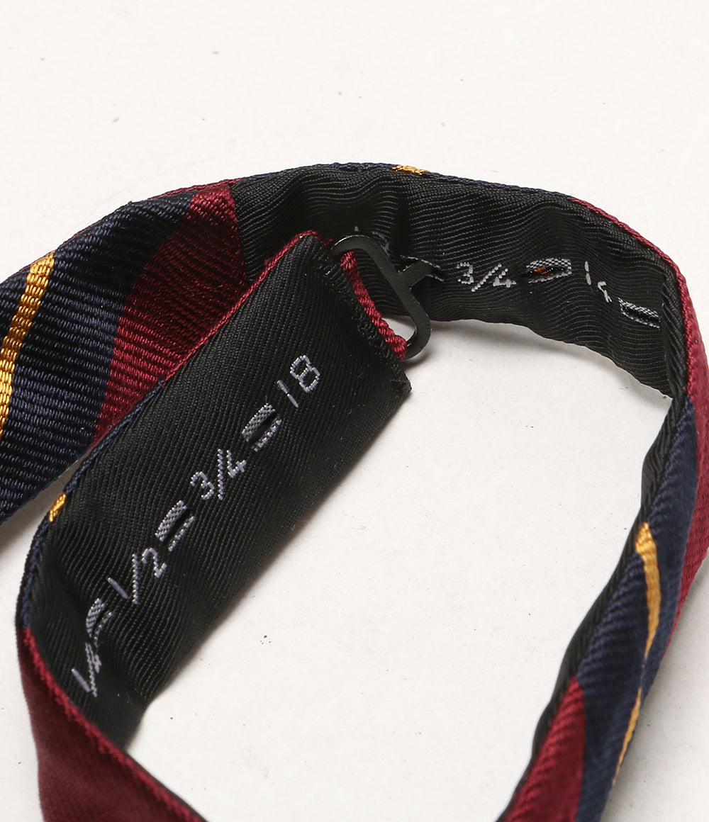 美品 POLO RALPH LAUREN 蝶ネクタイ ボウタイ ストライプド シルク 美品 POLO RALPH LAUREN 蝶ネクタイ ボウタイ ストライプド シルク