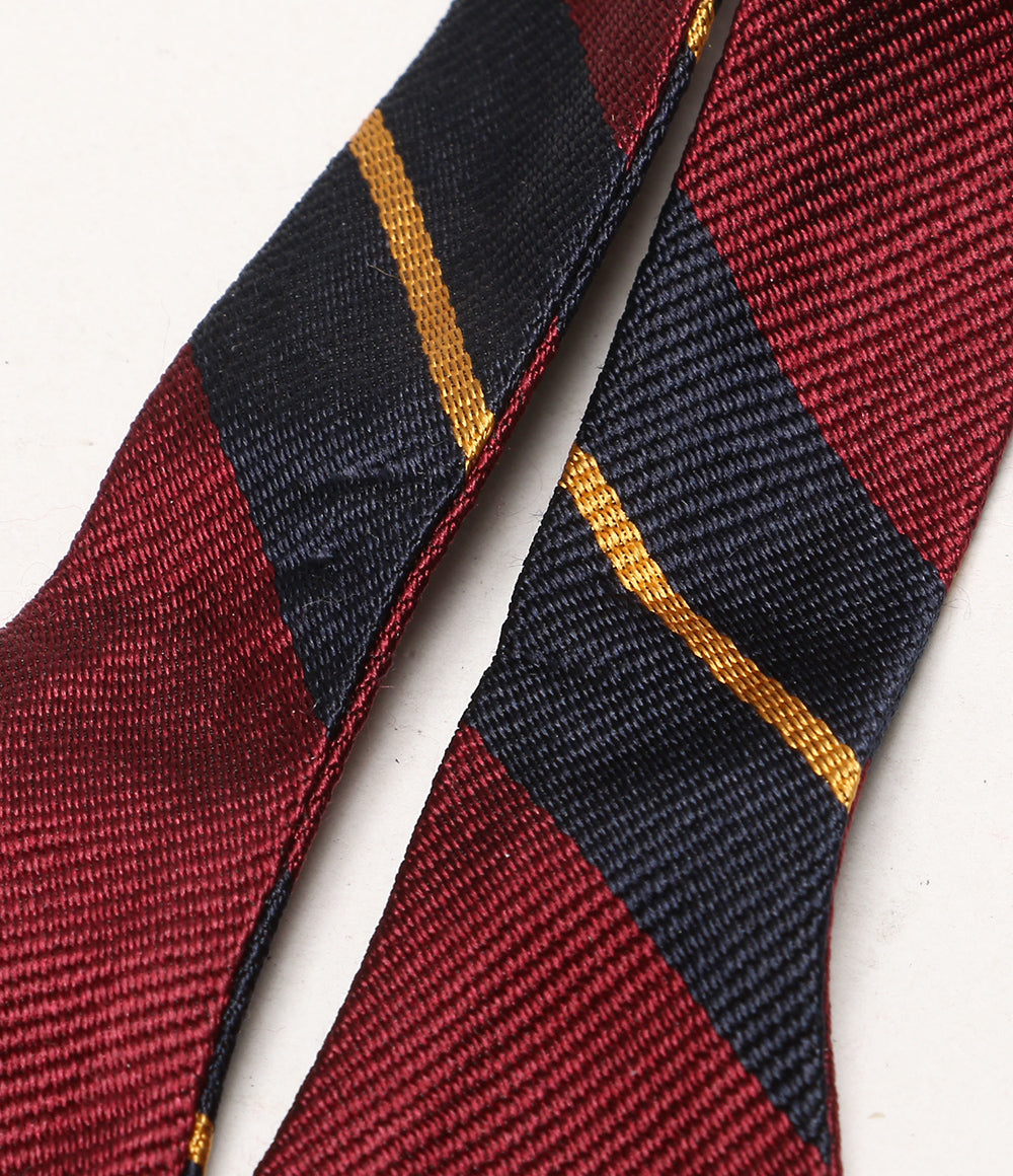 美品 POLO RALPH LAUREN 蝶ネクタイ ボウタイ ストライプド シルク レップ メンズ ポロ・ラルフローレン