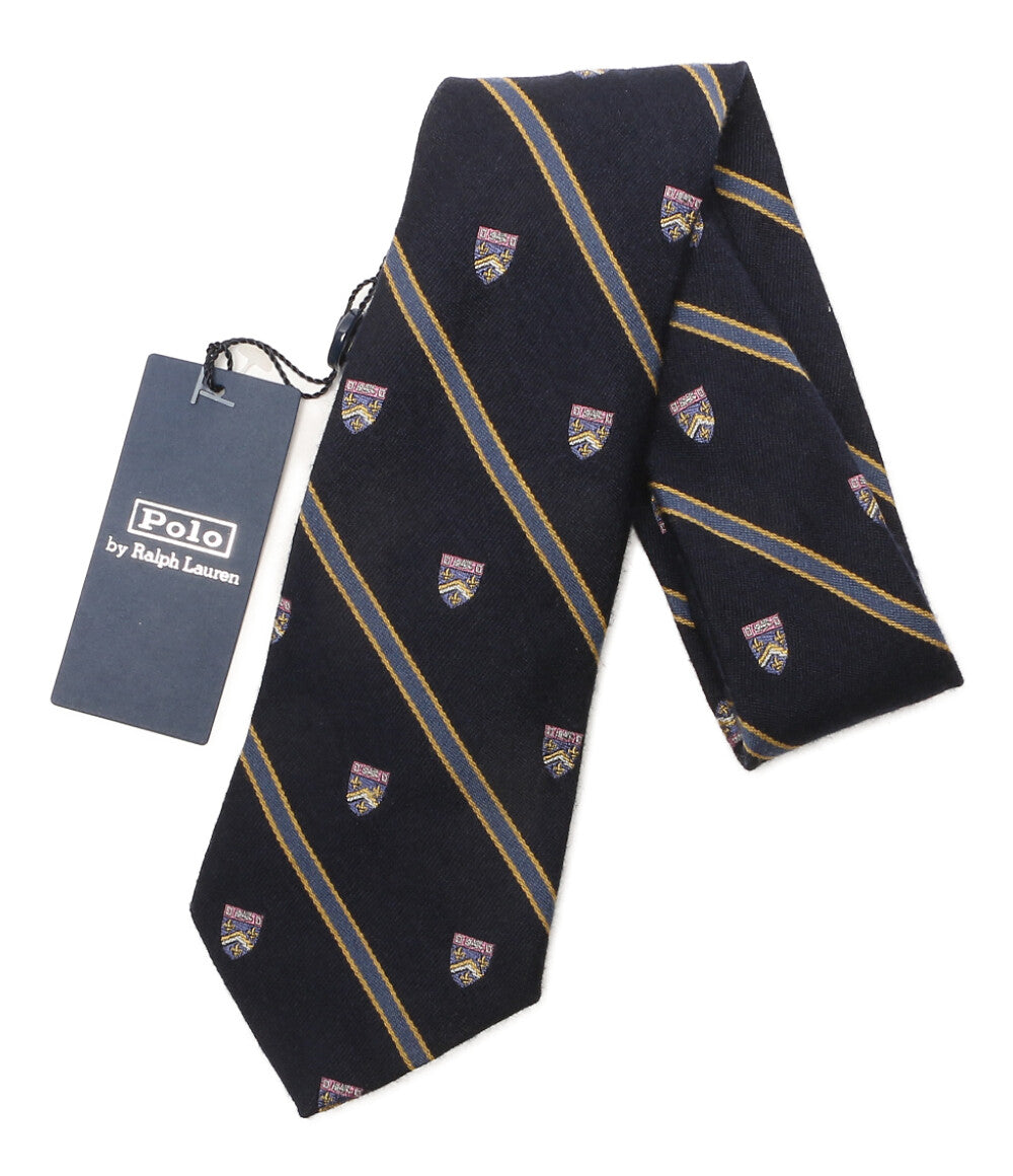 美品 POLO RALPH LAUREN ネクタイ ストライプド ウールシルク クラブ