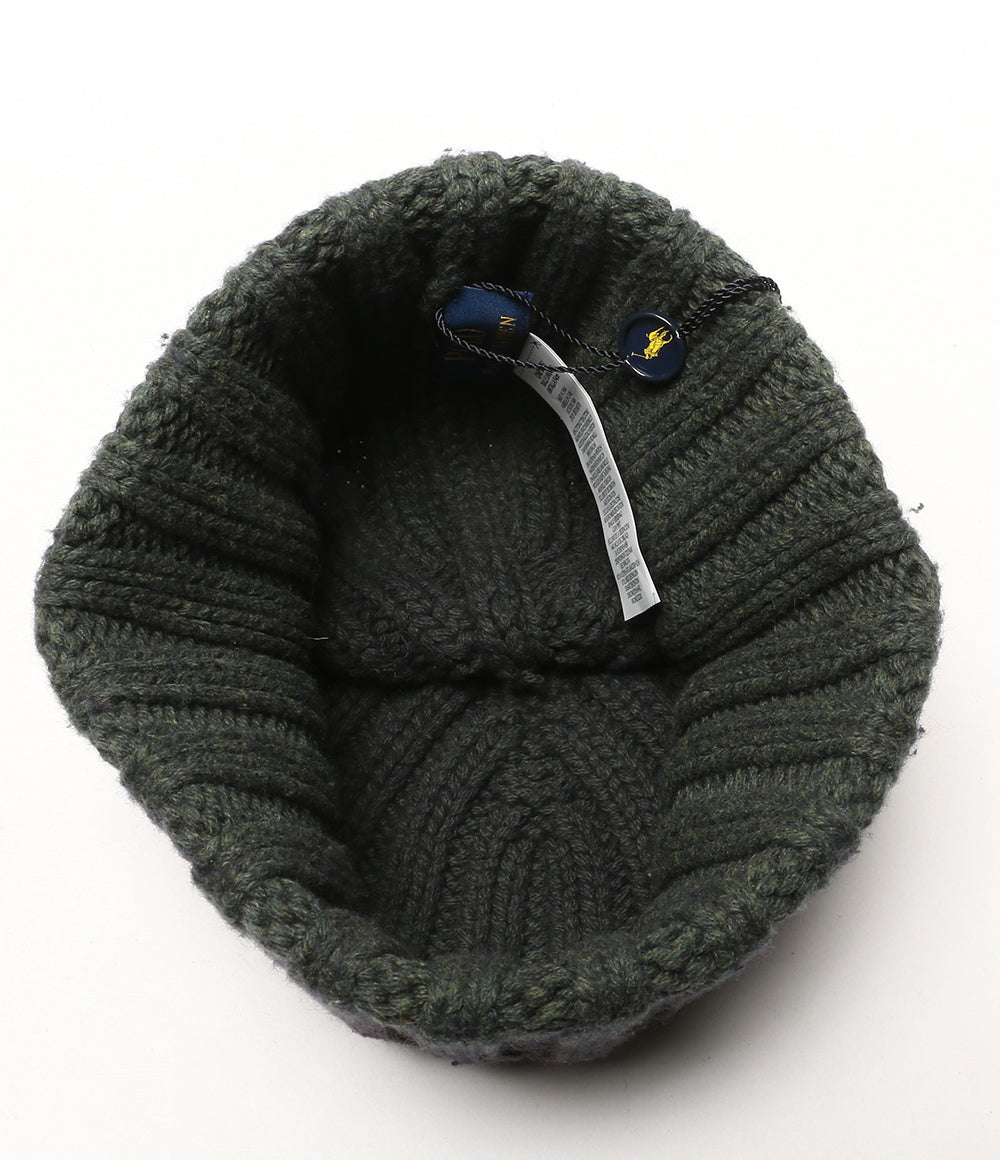 美品 POLO RALPH LAUREN ニット帽 ボーダー グラデーション メンズ ポロ・ラルフローレン