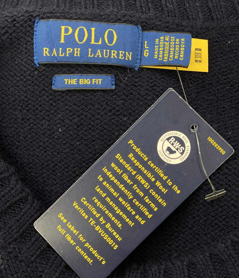 POLO RALPH LAUREN ベスト THE BIG FIT アメリカンフラッグ ネイビー