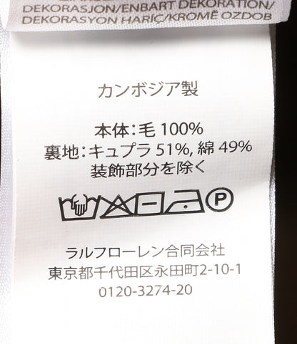 美品 POLO RALPH LAUREN バケットハット ヘリンボーン ツイード ブラウン レディース ポロ・ラルフローレン