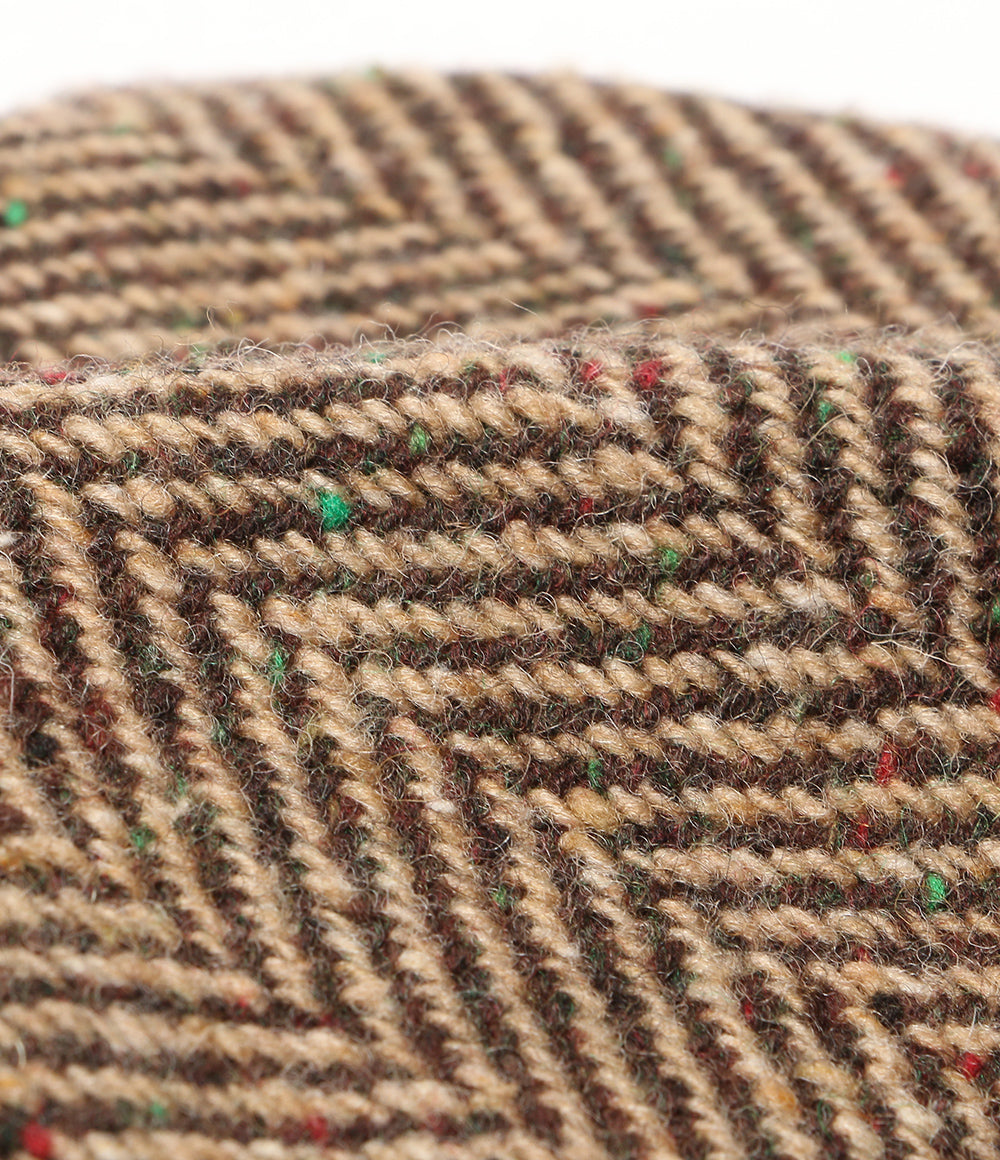 美品 POLO RALPH LAUREN バケットハット ヘリンボーン ツイード ブラウン レディース ポロ・ラルフローレン