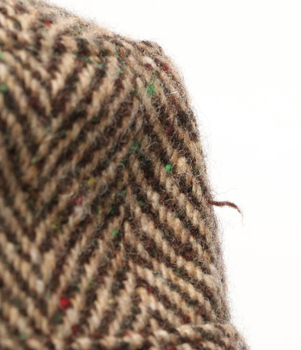 美品 POLO RALPH LAUREN バケットハット ヘリンボーン ツイード ブラウン レディース ポロ・ラルフローレン