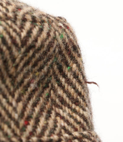 美品 POLO RALPH LAUREN バケットハット ヘリンボーン ツイード ブラウン レディース ポロ・ラルフローレン