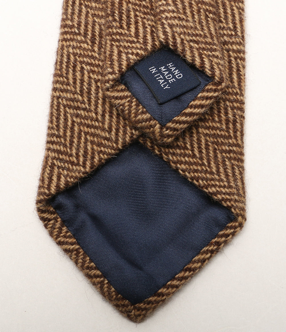 POLO RALPH LAUREN ネクタイ ヘリンボーン ウール ブラウン メンズ ポロ・ラルフローレン