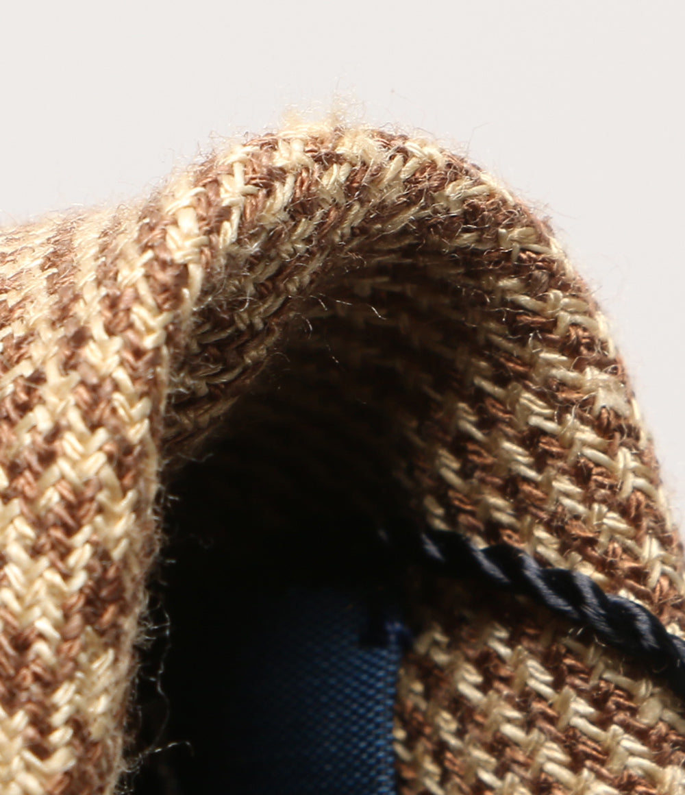 美品 POLO RALPH LAUREN ネクタイ グレン チェック リネンブレンド ベージュ メンズ ポロ・ラルフローレン