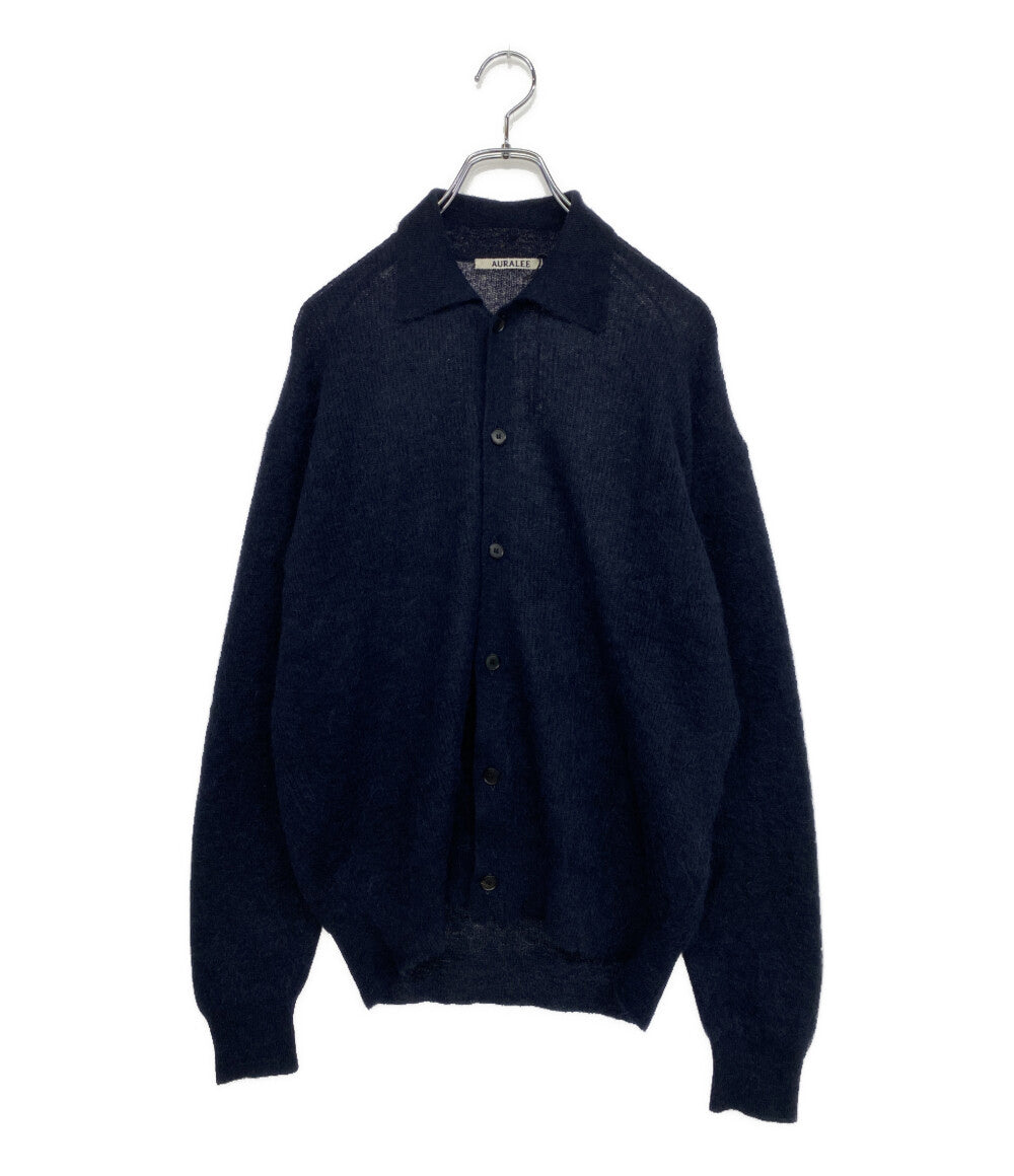 美品 AURALEE カーディガン BABY SURI ALPACA SHEER KNIT CARDIGAN