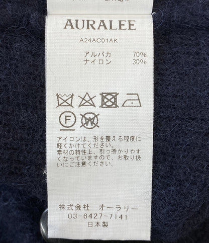 美品 AURALEE カーディガン BABY SURI ALPACA SHEER KNIT CARDIGAN A24AC01AK メンズ SIZE 3 オーラリー