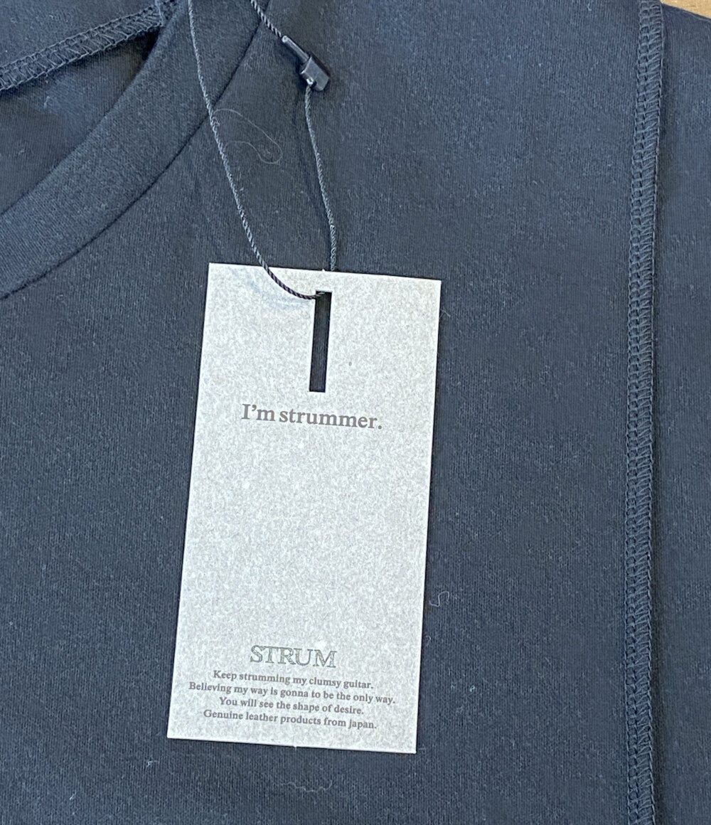 美品 STRUM ストラム 半袖Ｔシャツ ハイツイスト ダブル ジャージ ブラック STC176-02 メンズ SIZE 4（M)