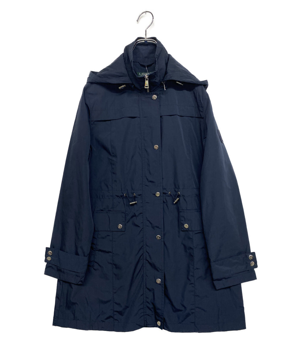 POLO RALPH LAUREN コート ポリエステル ネイビー 袖ゴムロゴ レディース SIZE S ポロ・ラルフローレン