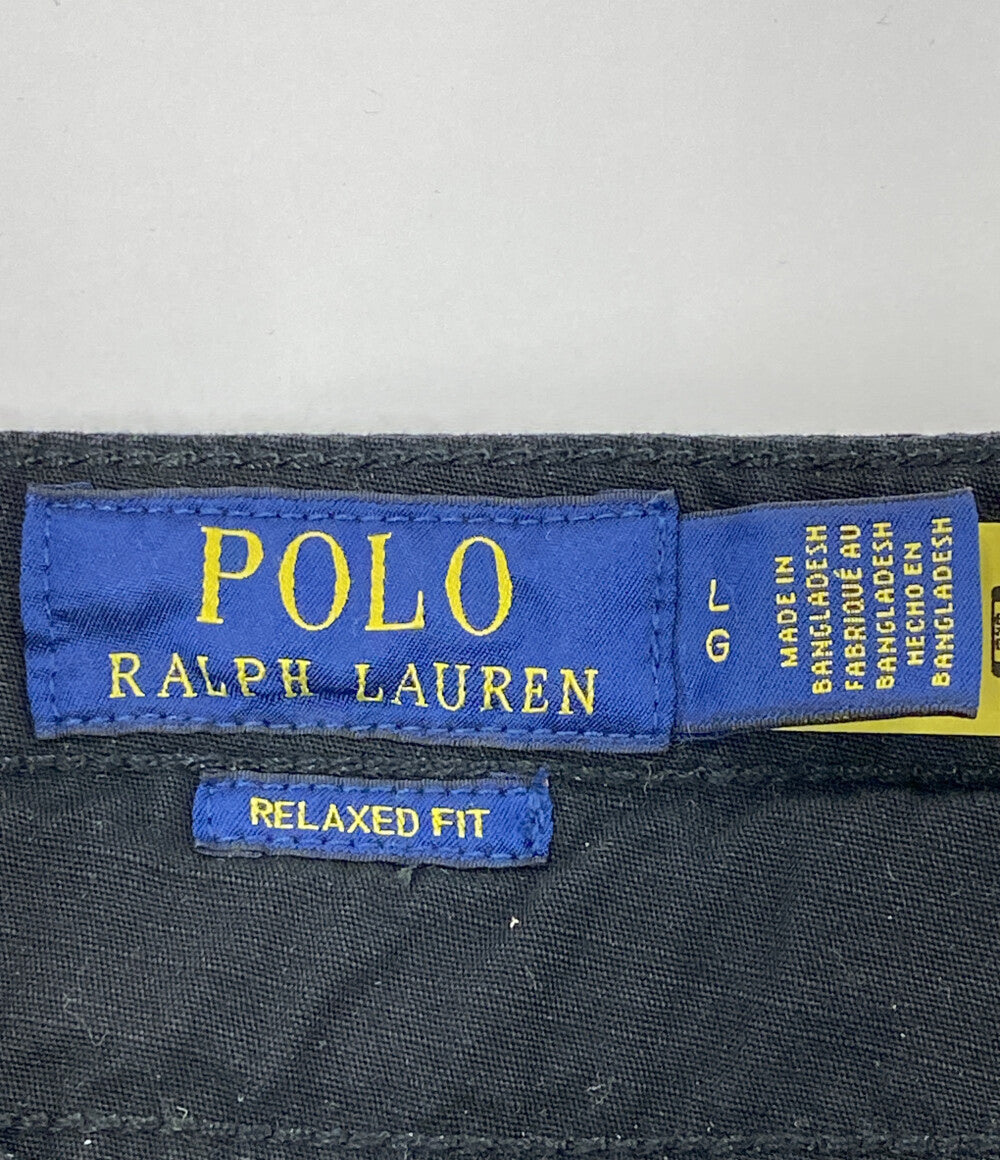 美品 POLO RALPH LAUREN カーゴパンツ Beachcomber リラックス キャンバス カーゴ BLK メンズ SIZE L ポロ・ラルフローレン