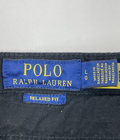 美品 POLO RALPH LAUREN カーゴパンツ Beachcomber リラックス キャンバス カーゴ BLK メンズ SIZE L ポロ・ラルフローレン