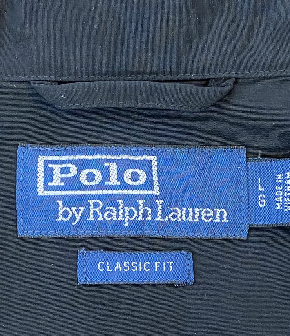 美品 POLO RALPH LAUREN シャツジャケット ライトウェイト ユーティリティー オーバーシャツ BLK メンズ SIZE L ポロ・ラルフローレン