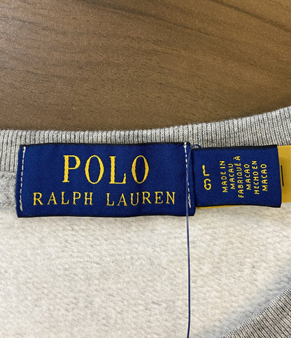 美品 POLO RALPH LAUREN スウェットシャツ POLOベア フリース グレー 前V メンズ SIZE L ポロ・ラルフローレン