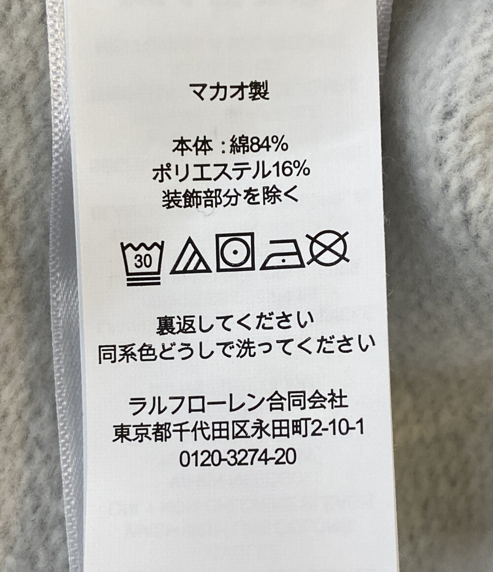 美品 POLO RALPH LAUREN スウェットシャツ POLOベア フリース グレー 前V メンズ SIZE L ポロ・ラルフローレン