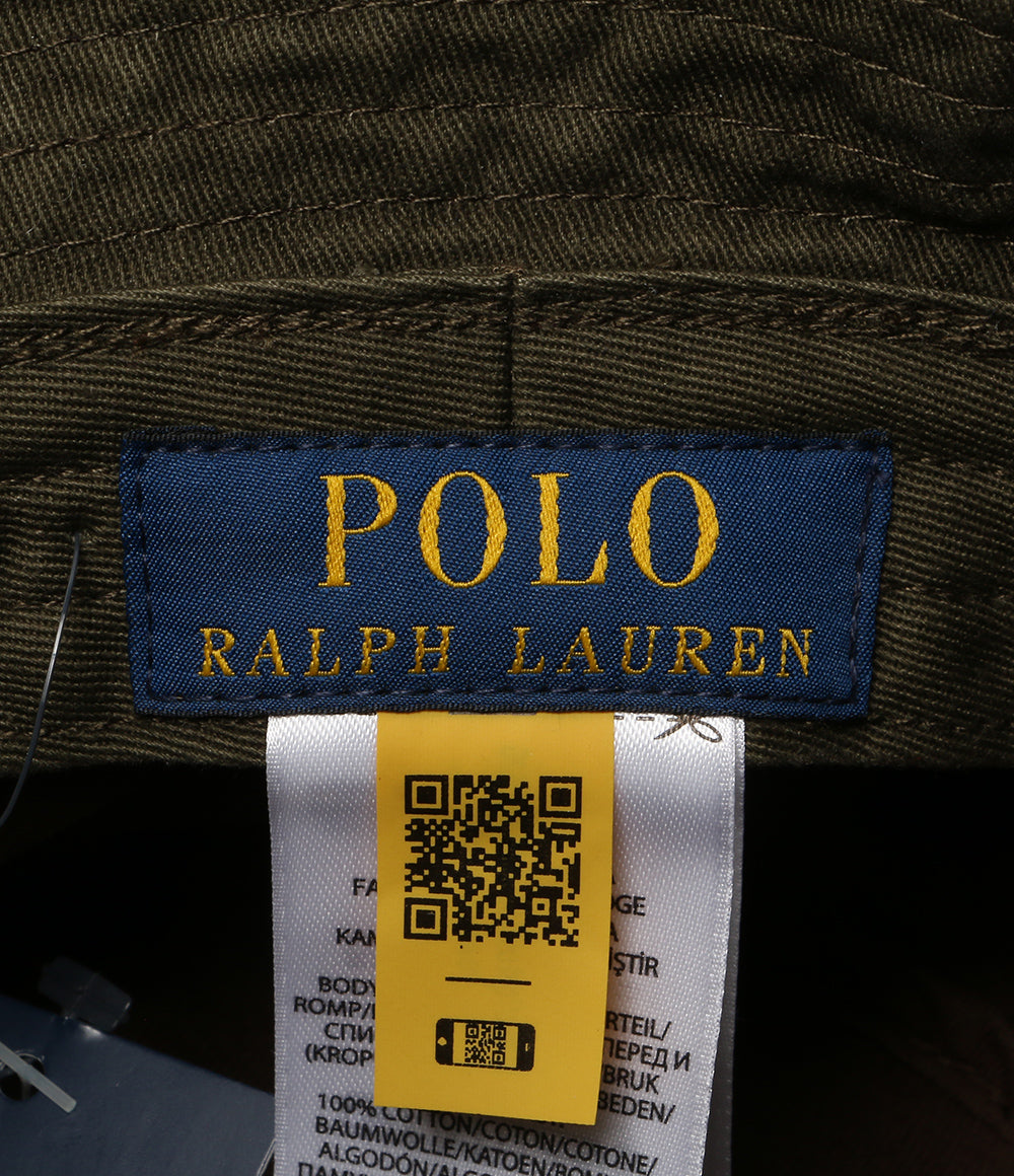 美品 POLO RALPH LAUREN コットン バケット ハット ブラウン メンズ SIZE L/XL ポロ・ラルフローレン