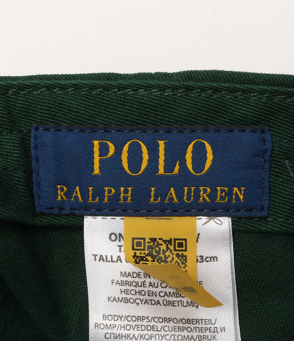 美品 POLO RALPH LAUREN コットン ツイル ボール キャップ グリーン メンズ SIZE O/S ポロ・ラルフローレン