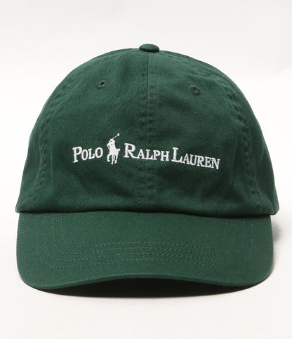 美品 POLO RALPH LAUREN コットン ツイル ボール キャップ グリーン メンズ SIZE O/S ポロ・ラルフローレン