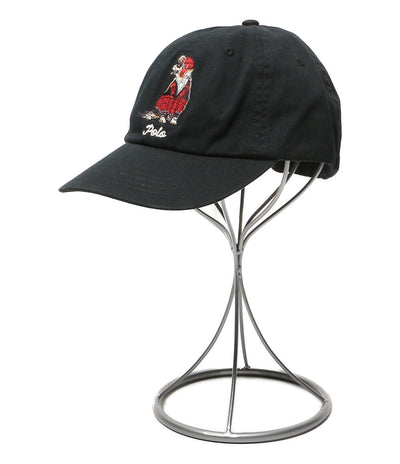 美品 POLO RALPH LAUREN ドッグ エンブロイダリー キャップ BLK メンズ SIZE O/S ポロ・ラルフローレン