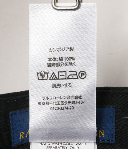 美品 POLO RALPH LAUREN ドッグ エンブロイダリー キャップ BLK メンズ SIZE O/S ポロ・ラルフローレン